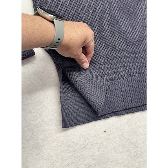 ATHLETA Hanover Womens Sweater Sz M V Neck Merino Wool Blend Purple Dusk Violet - Picture 6 of 11